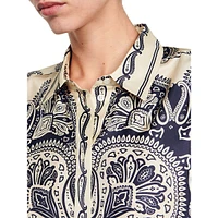 Teyll Bandana-Print Silk Shirt