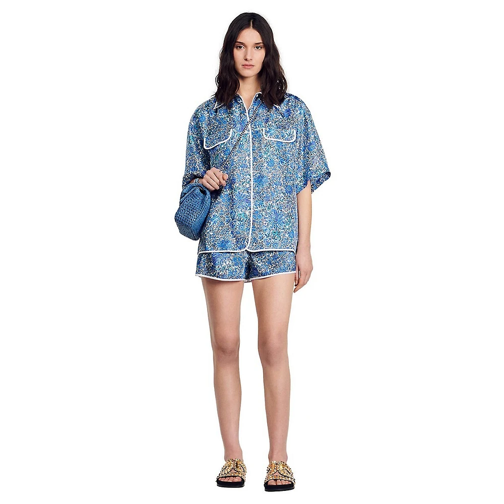 Anja Floral Silk Shirt