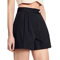 Yann Pleated A-Line Shorts