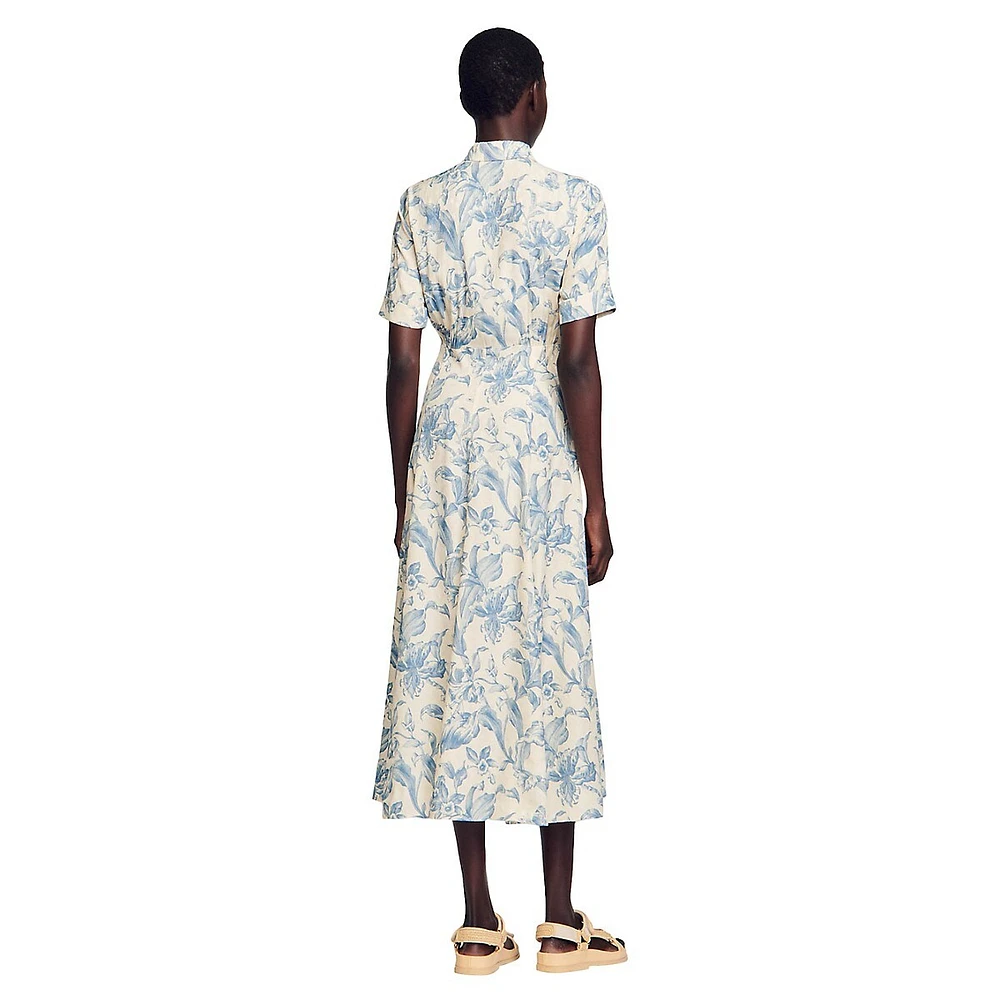 Josephina Printed Midi Shirtdress