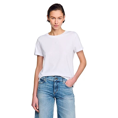 Camille Tonal Embroidered T-Shirt