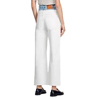 Galina Jeans Two-Tone High-Waist Straight-Leg