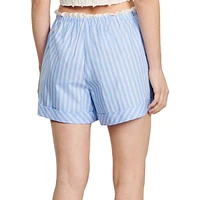 Stitch Gathered Stripe Shorts