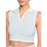 Aussy Striped Crop Top