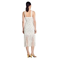 Pocca Embellished Halter Fringe Dress