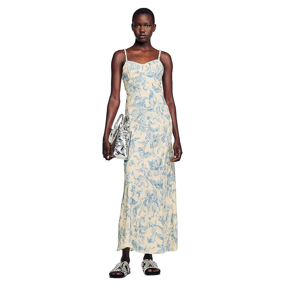 Joselle Floral Corset-Style Maxi Dress