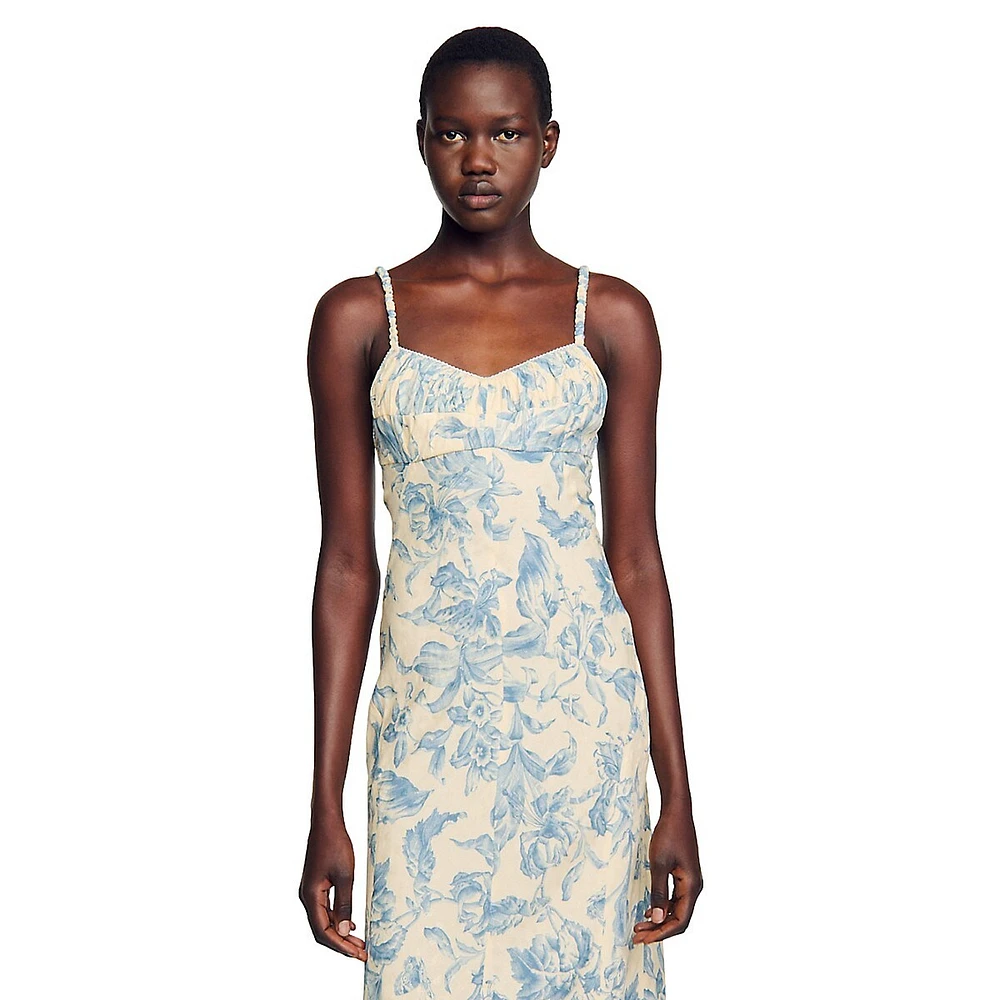 Joselle Floral Corset-Style Maxi Dress