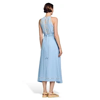 Calypso Sleeveless Eyelet Maxi Dress