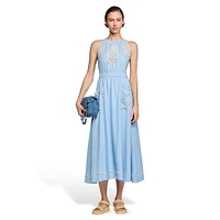 Calypso Sleeveless Eyelet Maxi Dress