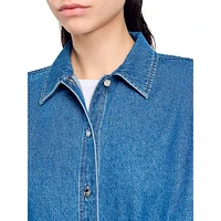 Fullmoon Denim Shirt Bodysuit