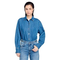 Fullmoon Denim Shirt Bodysuit