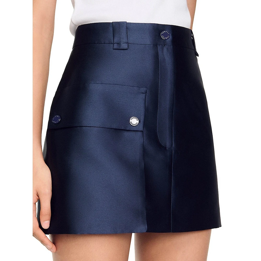 Dada Satin Mini Skirt