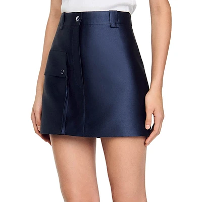Dada Satin Mini Skirt