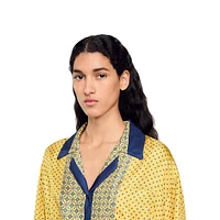 Sunshine Print Silk Shirt