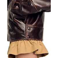 Clem Oversized Leather Jacket