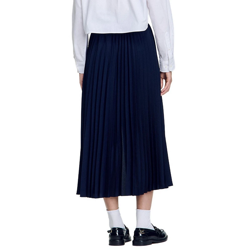 Julia Mixed Media Midi Skirt