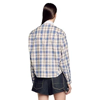 Roussel Rhinestone-Embellished Check Shirt