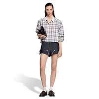 Roussel Rhinestone-Embellished Check Shirt