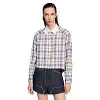 Roussel Rhinestone-Embellished Check Shirt