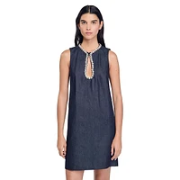 Twiggy Embellished Denim Dress