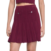 Bonita Pointelle-Knit Skirt