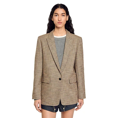 Ginna Micro Houndstooth Blazer