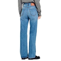 Jekyll Relaxed-Leg Chain-Trim Jeans