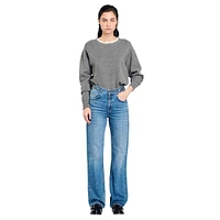 Jekyll Relaxed-Leg Chain-Trim Jeans