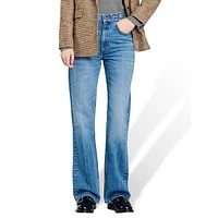 Jekyll Relaxed-Leg Chain-Trim Jeans