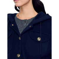 Marjane Hooded Wool Button Coat