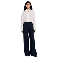 Levallois Pinstriped Wide-Leg Dress Pants