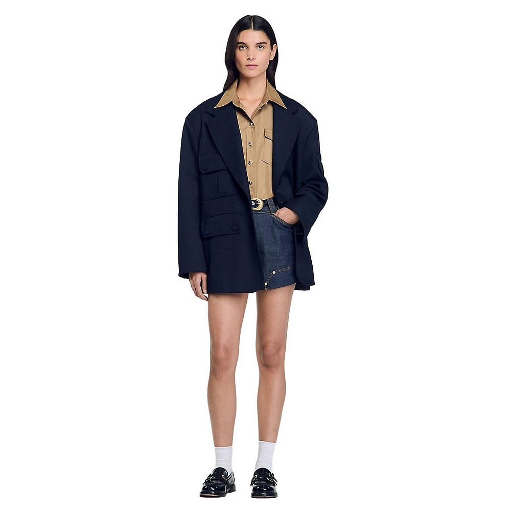 Pablo Oversized Wool-Blend Blazer