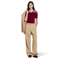 Monny Wool-Blend Wide-Leg Dress Pants