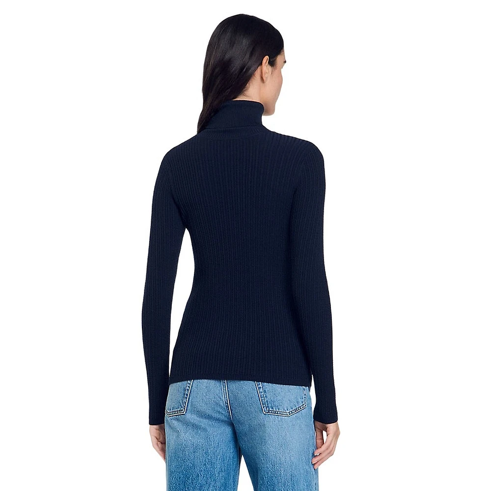 Eline Textured Turtleneck Sweater