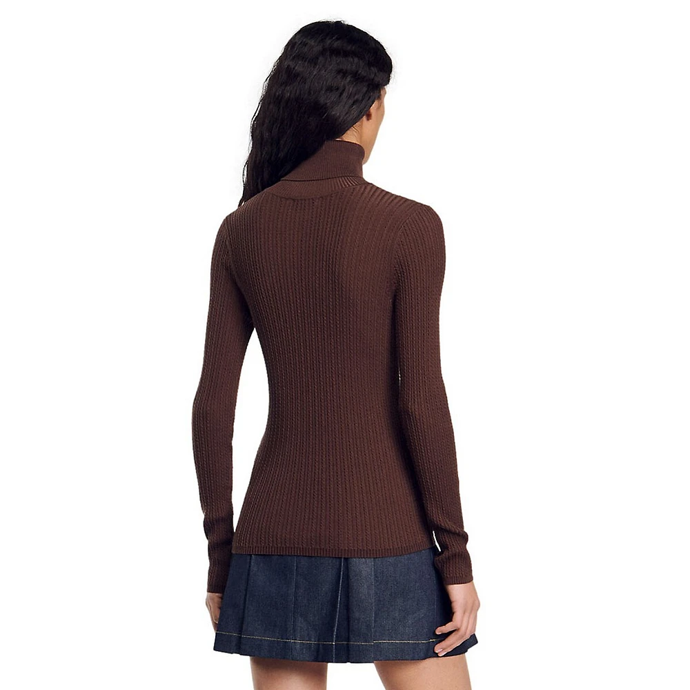 Eline Textured Turtleneck Sweater