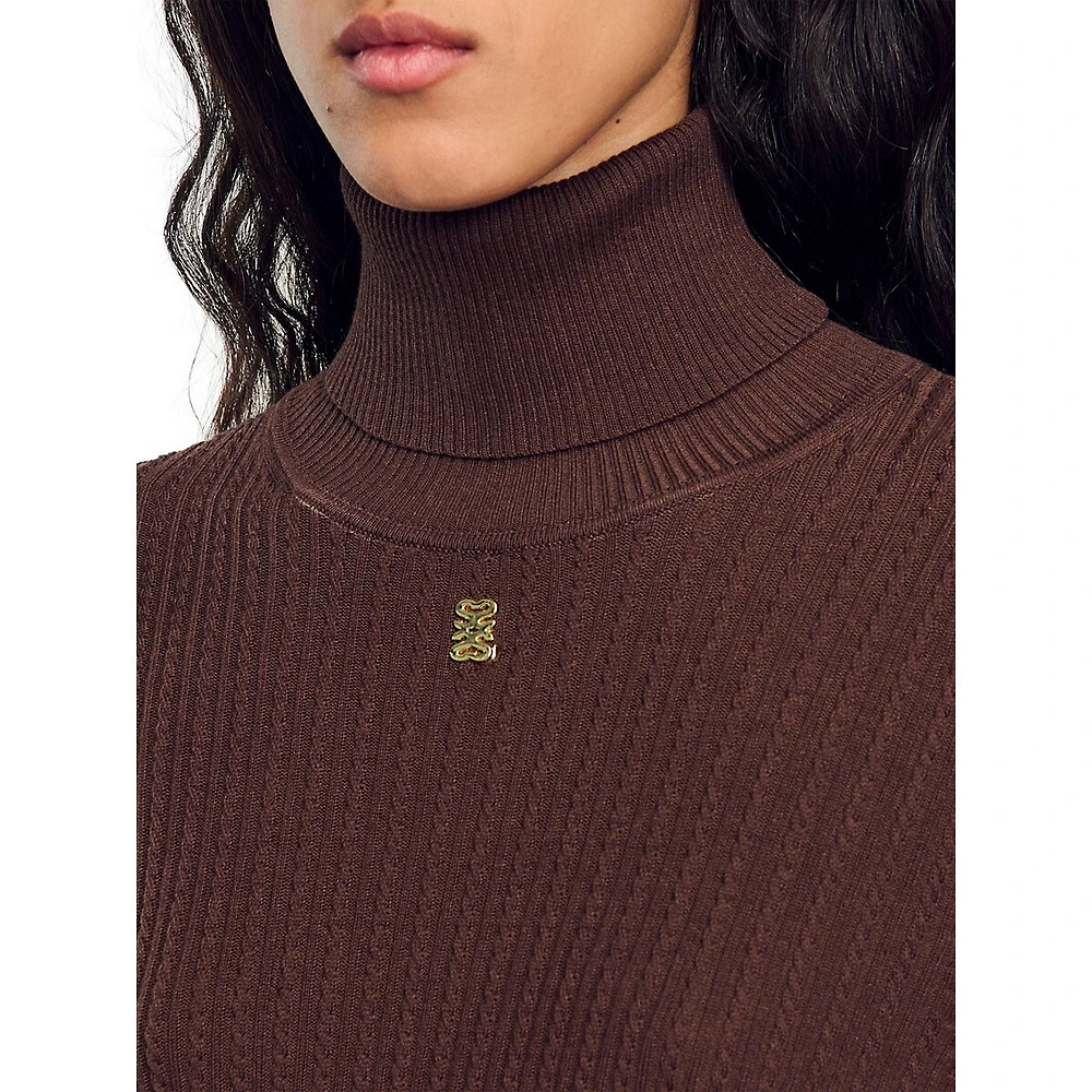 Eline Textured Turtleneck Sweater