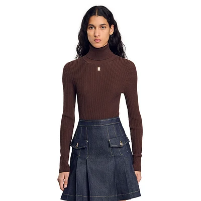 Eline Textured Turtleneck Sweater