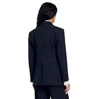 Courbevoie Wool-Blend Double-Breasted Pinstripe Blazer