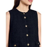 Pippa Sleeveless Tweed Mini Dress