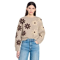 Maguy Wool-Blend Floral Sweater