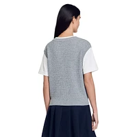 Hugues Wool & Cashmere Twofer Sweater