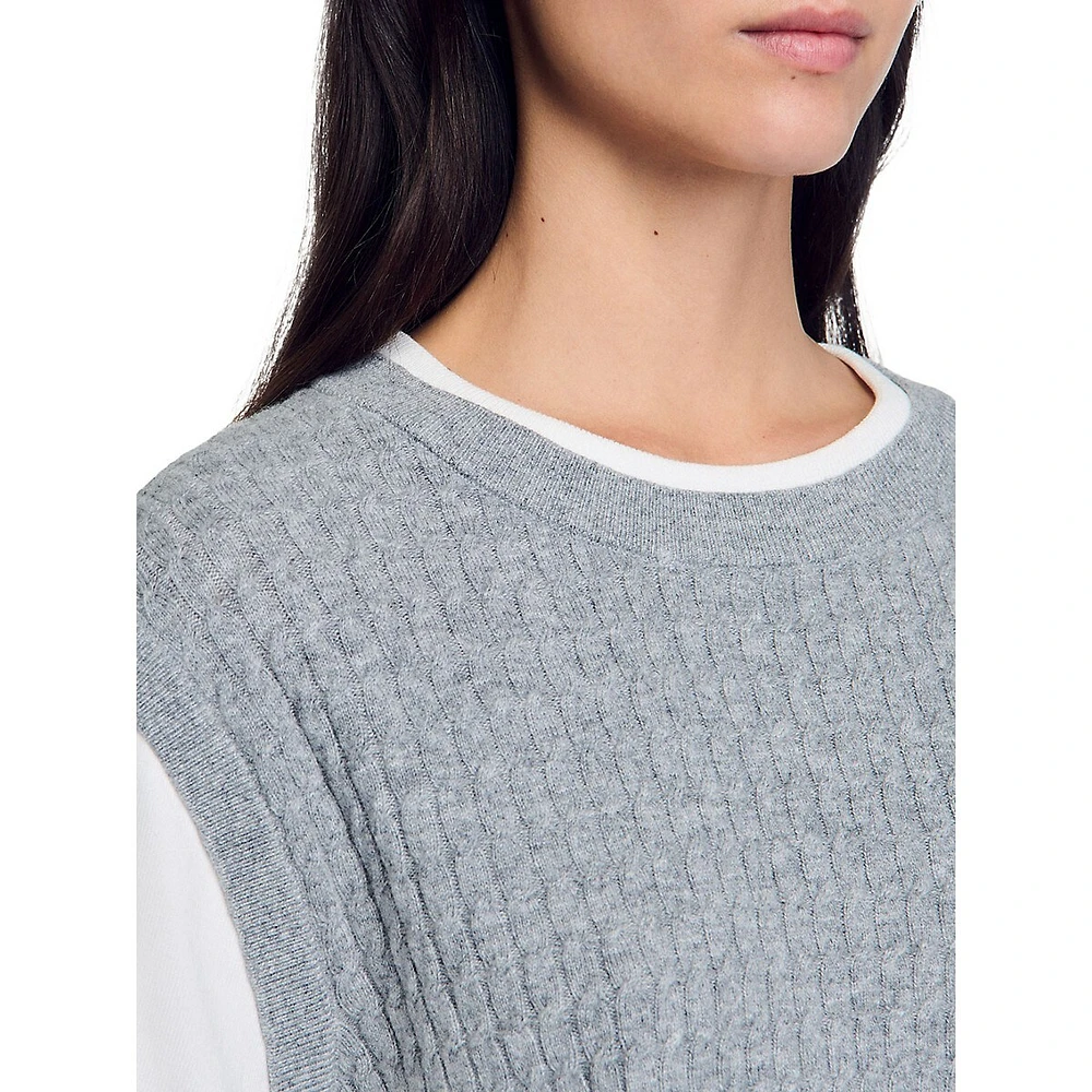 Hugues Wool & Cashmere Twofer Sweater