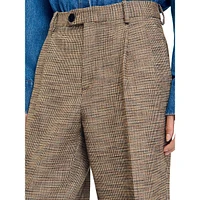 Jussieu Micro-Houndstooth Dress Pants