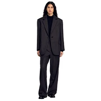 Petra Wool-Blend Pinstriped Suit Jacket