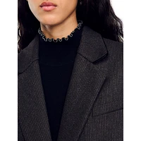 Petra Wool-Blend Pinstriped Suit Jacket