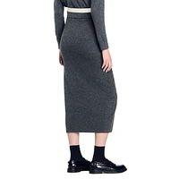 Susan Wool-Cashmere Midi Skirt