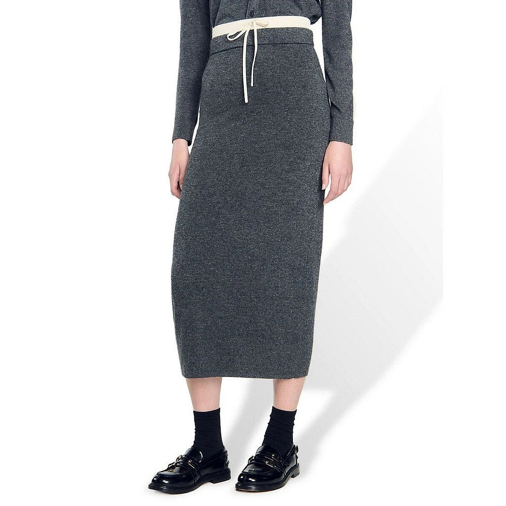 Susan Wool-Cashmere Midi Skirt