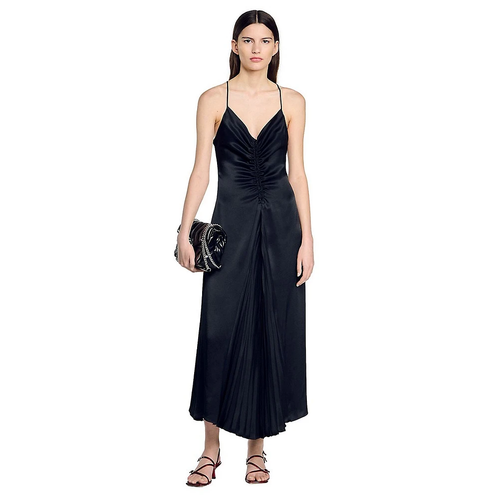 Pralisse Textured Strappy Maxi Dress