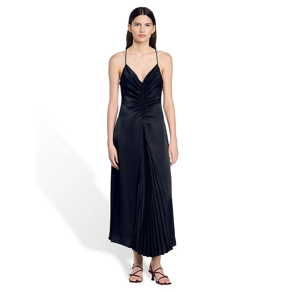 Pralisse Textured Strappy Maxi Dress