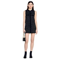 Suri Sleeveless Shimmer-Knit Dress